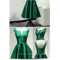 Verde De Calidad Asegurado Nueva Moda Arco Sashes Prom Vestido Corto